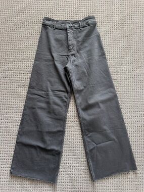 Zara Gray Marine Straight High Rise Jeans